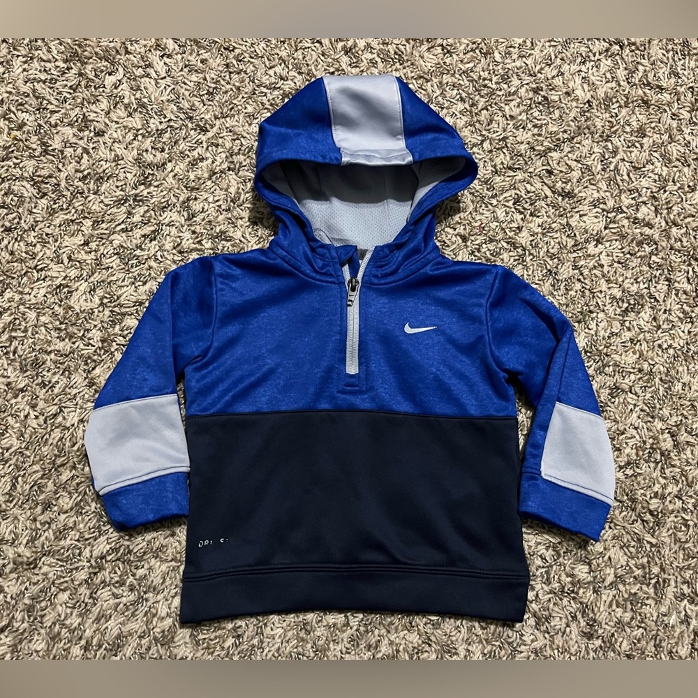 Nike Kids Blue and Gray Hoodie